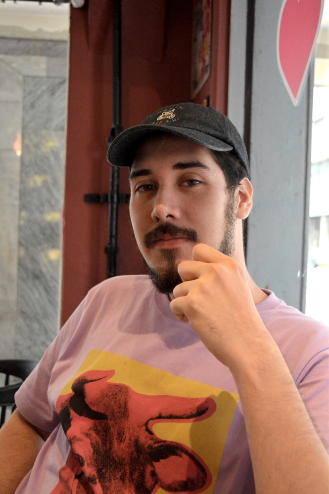 Cesar Delgado in the studio